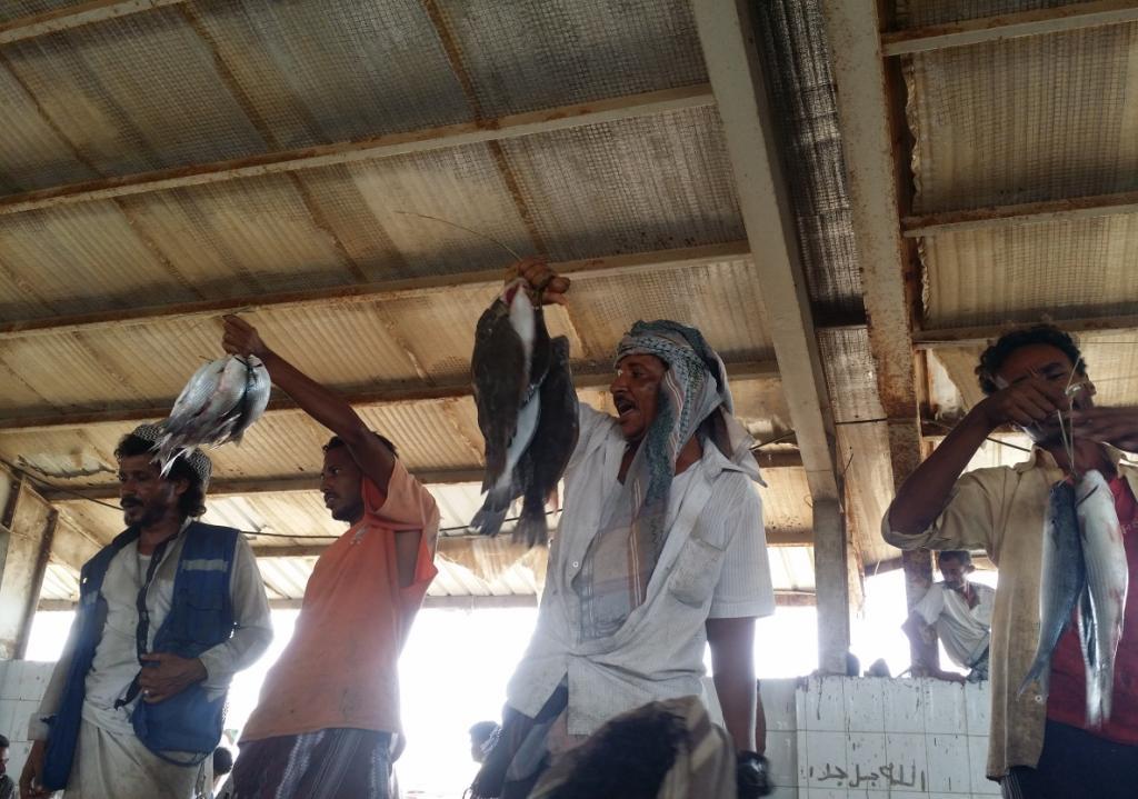 Fishmongers in Sana'a