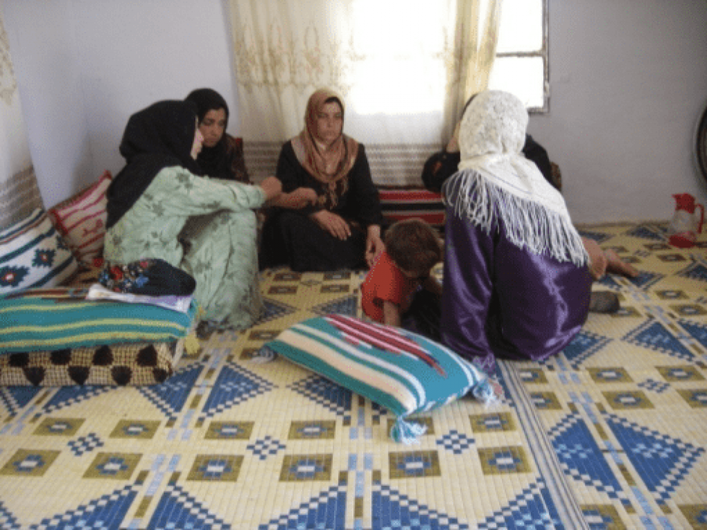 Doing fieldwork, young women focus group, Rif Maarrat el-Nouman (Idlib), 2010 (Sarkis)